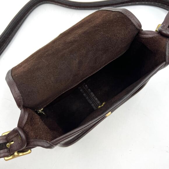 Vintage Coach Trail Bag 9965 Brown Leather Shoulder Crossbody Handbag - Picture 4 of 12